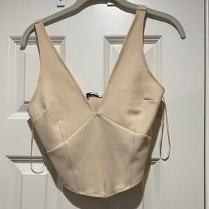 Abercrombie & Fitch Cream Crop Top